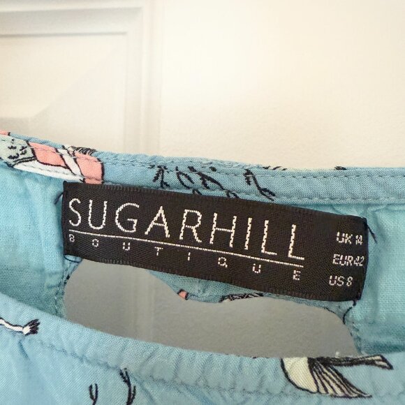 Women Sugarhill Vintage Mermaid Crew Neck Dress in Blue Size US 8 - Picture 3 of 11